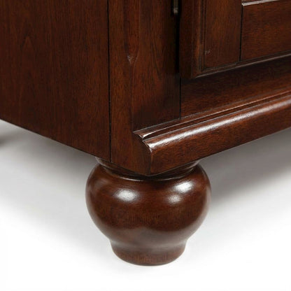 Walnut Wood TV Stand with Modern Design and Veneer Finish