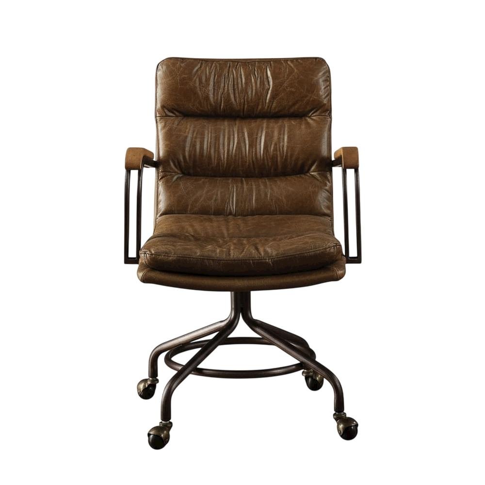 Vintage Whiskey Top Grain Leather Executive Office Chair With Stylish Design