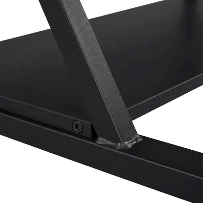 Black Industrial Office Desk With Metal And Mdf Finish