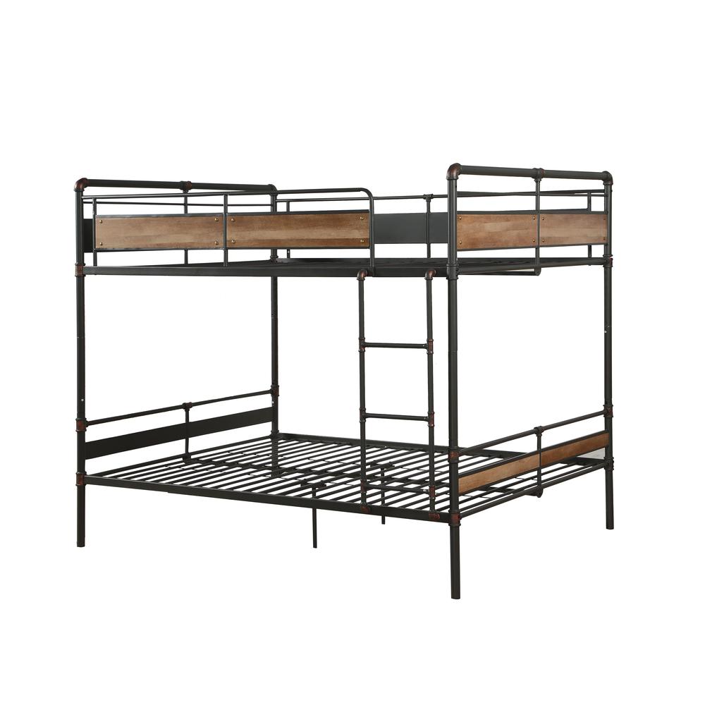 Brantley II Bunk Bed (F XL/Q) Sandy Black & Dark Bronze HandBrushed