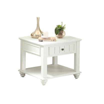 Natesa End Table White Washed