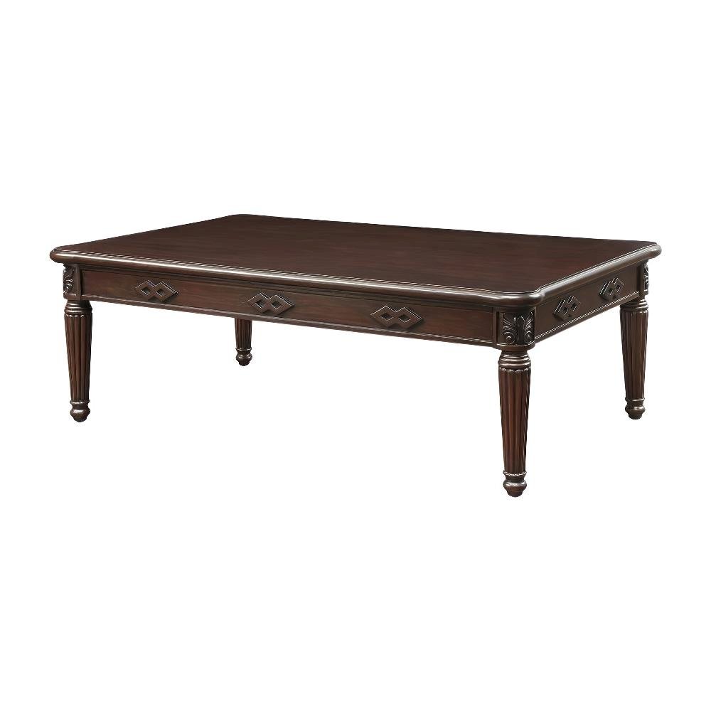 Espresso Finish Coffee Table with Contemporary Design and Sturdy Construction