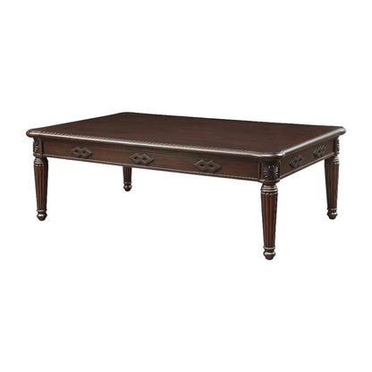 Espresso Finish Coffee Table with Contemporary Design and Sturdy Construction