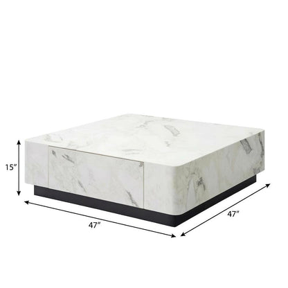 Engineered Stone Coffee Table with Durable Finish and Modern Design