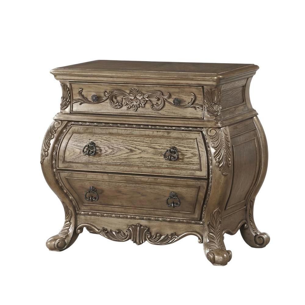 Vintage Oak Nightstand with Traditional Wooden Finish and Classic Design