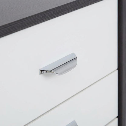 White & Black Bedroom Nightstand with Modern Design and Storage Solution