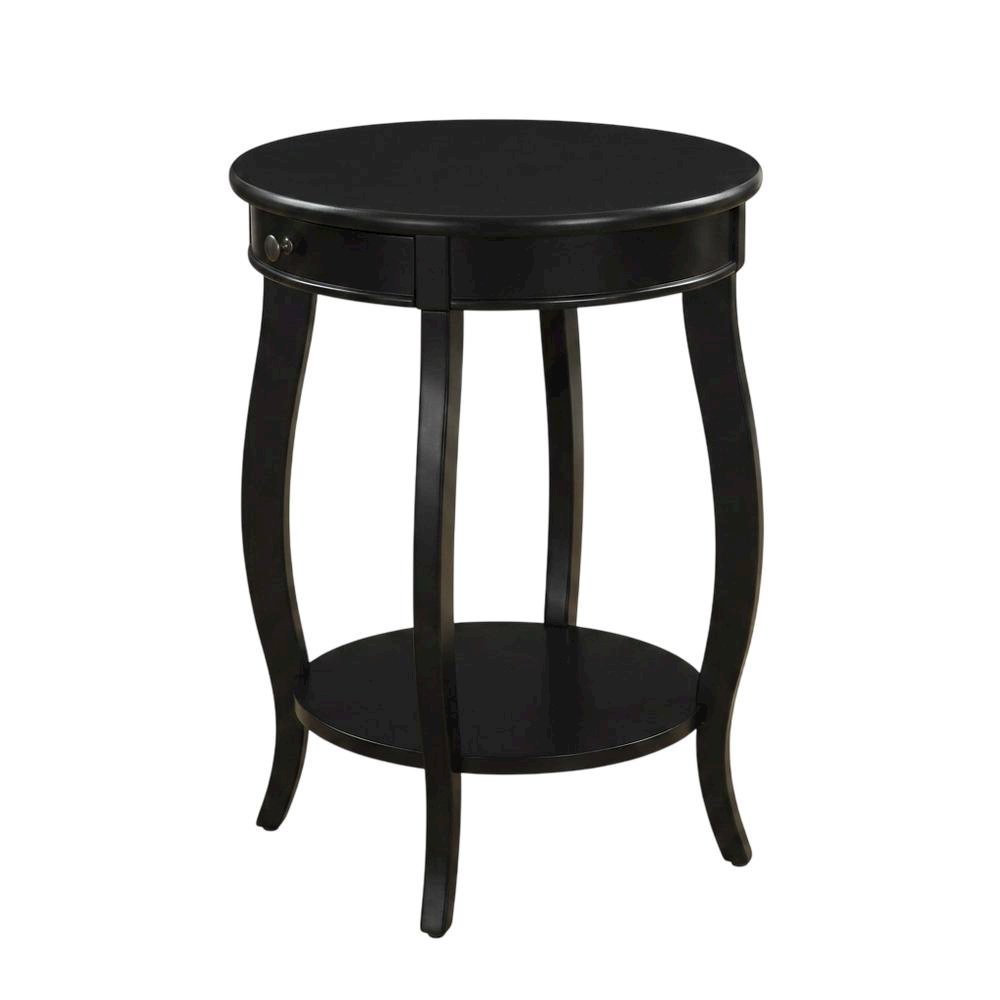 Black Accent Table with Modern Design and Sturdy Construction
