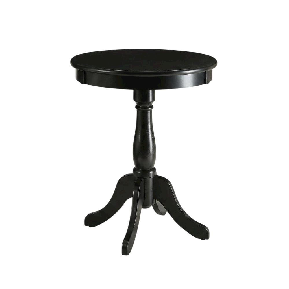 Black, Accent Side Table, Quality Build, Durable Wood Frame