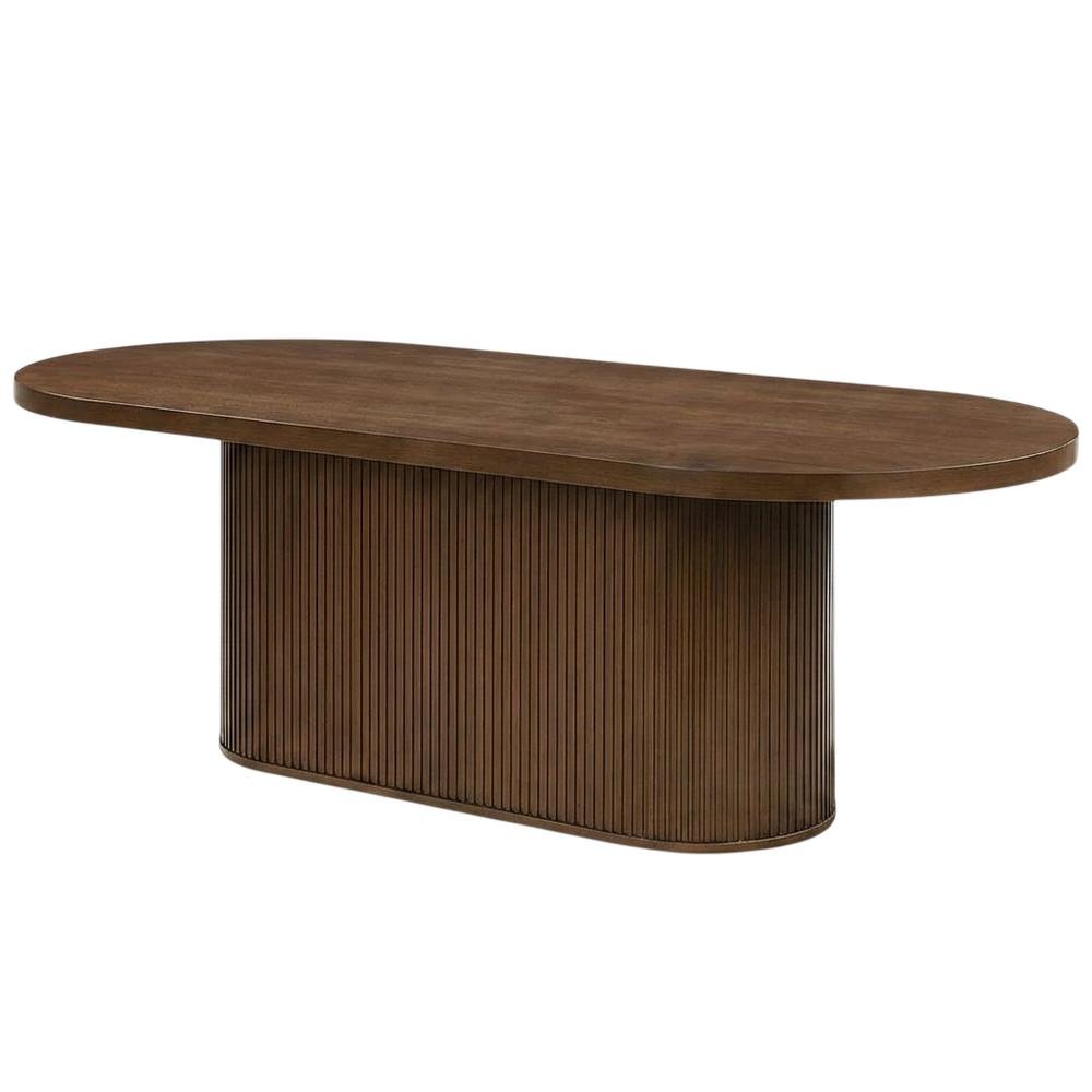 Walnut Oval Dining Table, Traditional Wood, Seats 6