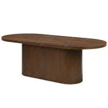 Walnut Oval Dining Table, Traditional Wood, Seats 6