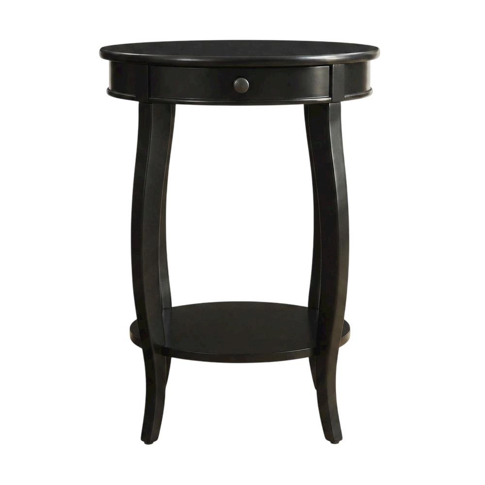 Black Accent Table with Modern Design and Sturdy Construction