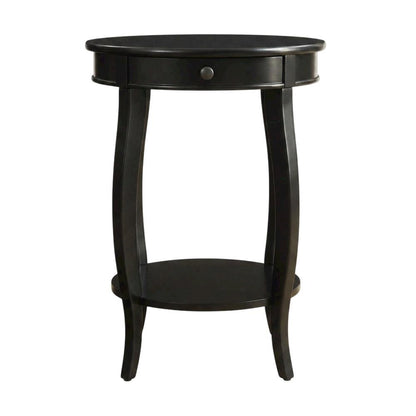 Black Accent Table with Modern Design and Sturdy Construction