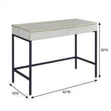 Black And Multi Office Desk With Metal Tube Frame And Laminate Surface
