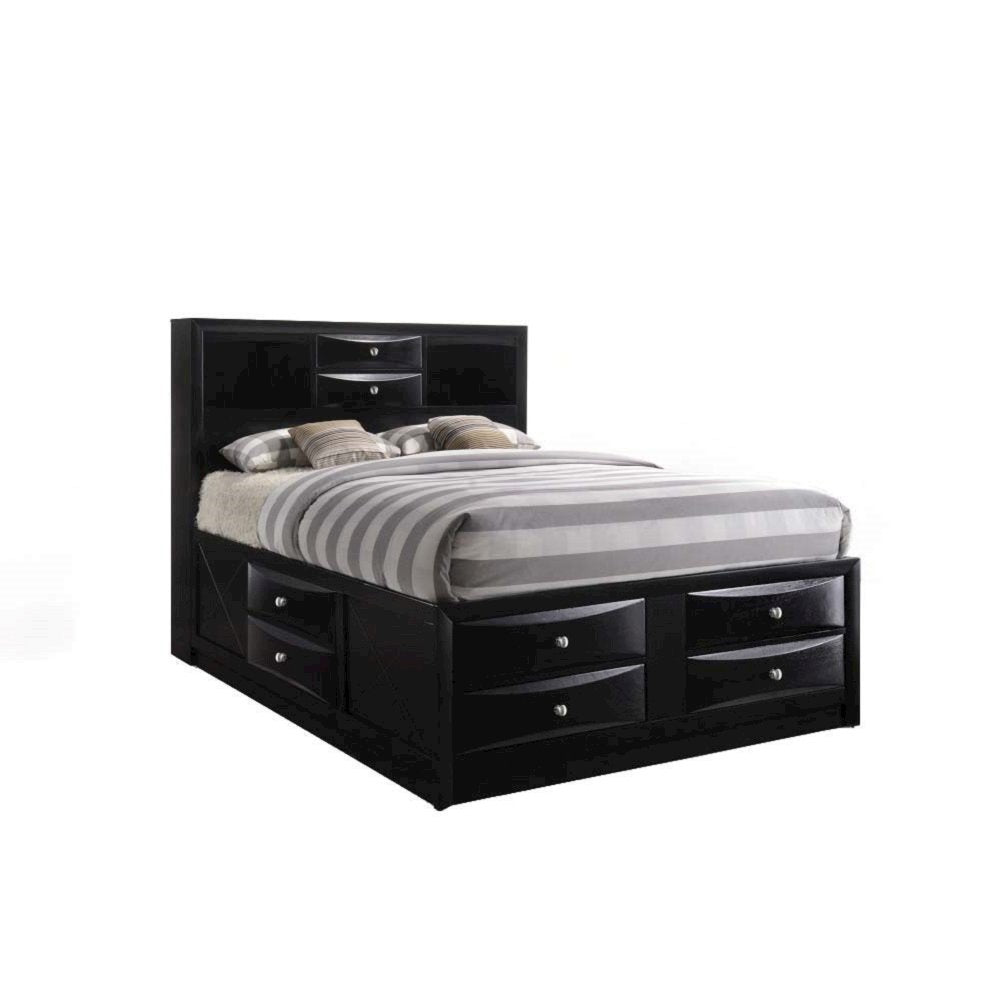 Ireland Full Bed w/Storage Black