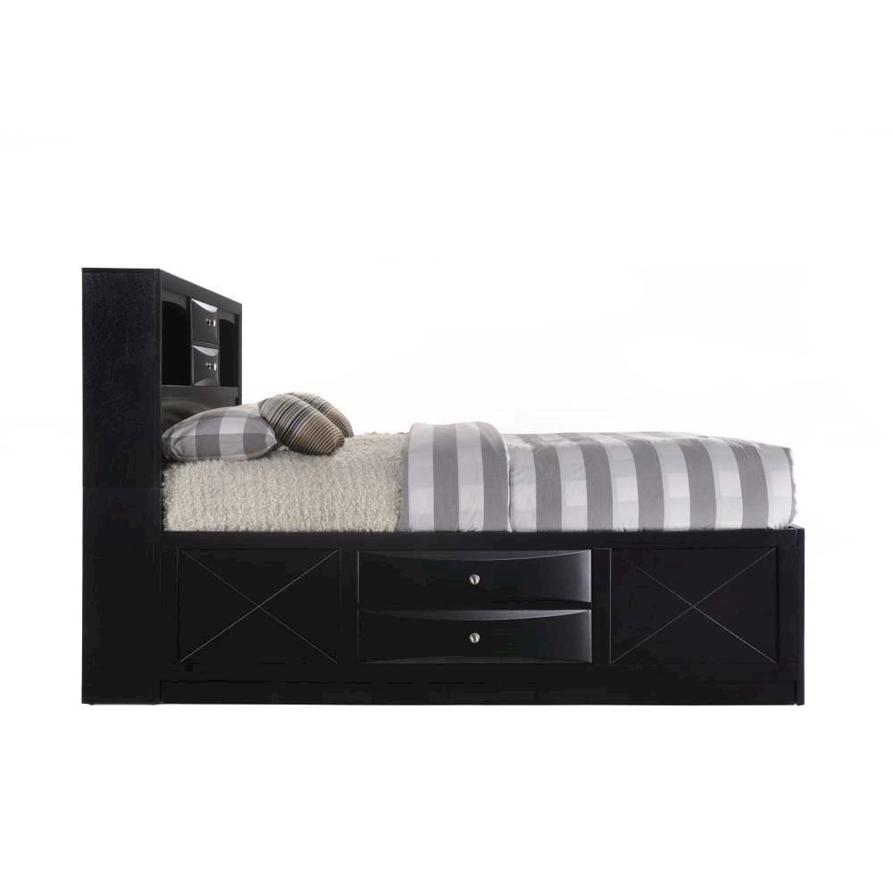 Ireland Full Bed w/Storage Black