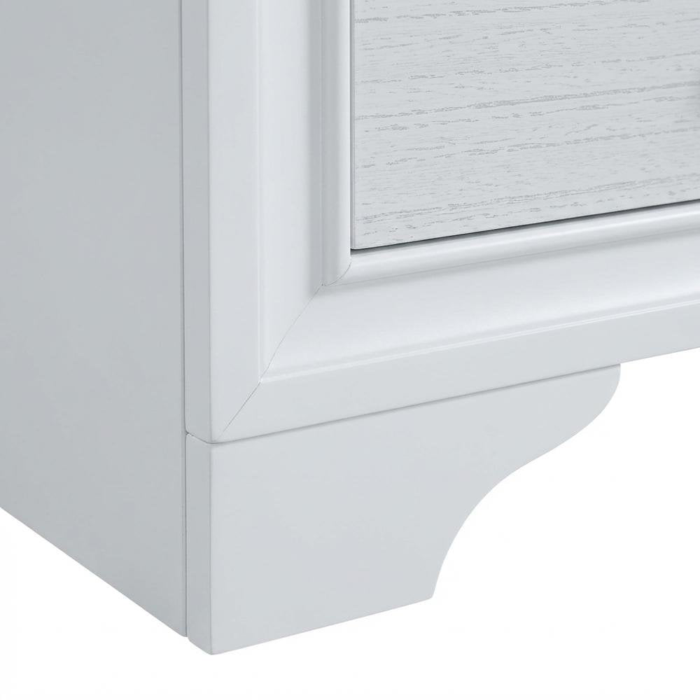 Contemporary White Nightstand with Clean Design and Sturdy Build