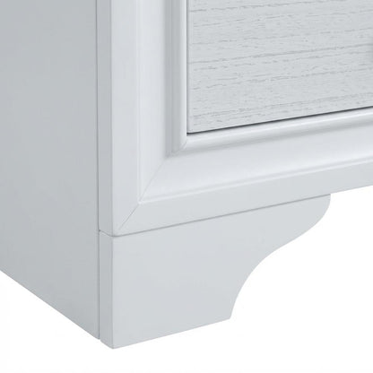 Contemporary White Nightstand with Clean Design and Sturdy Build