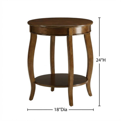 Walnut, Accent Side Table, Quality Build, Durable Wood Frame