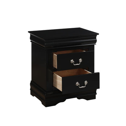 Louis Philippe Nightstand Black