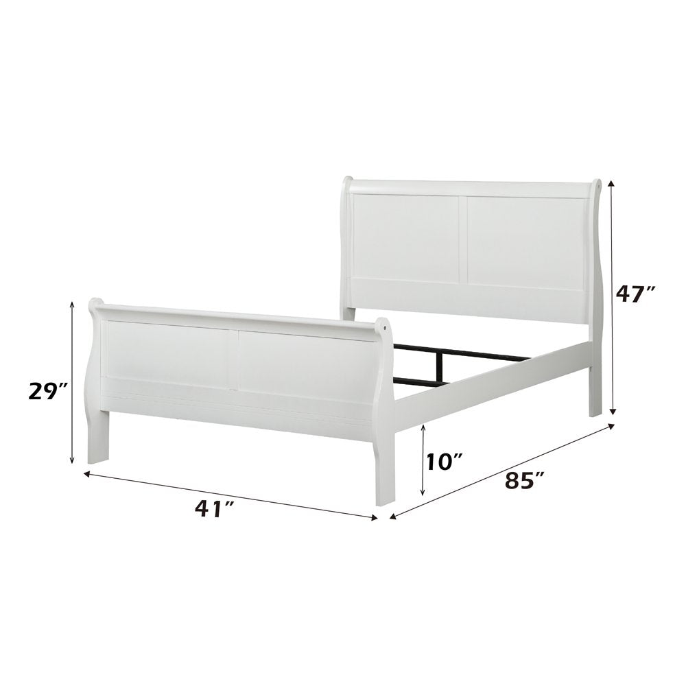 Louis Philippe Twin Bed White