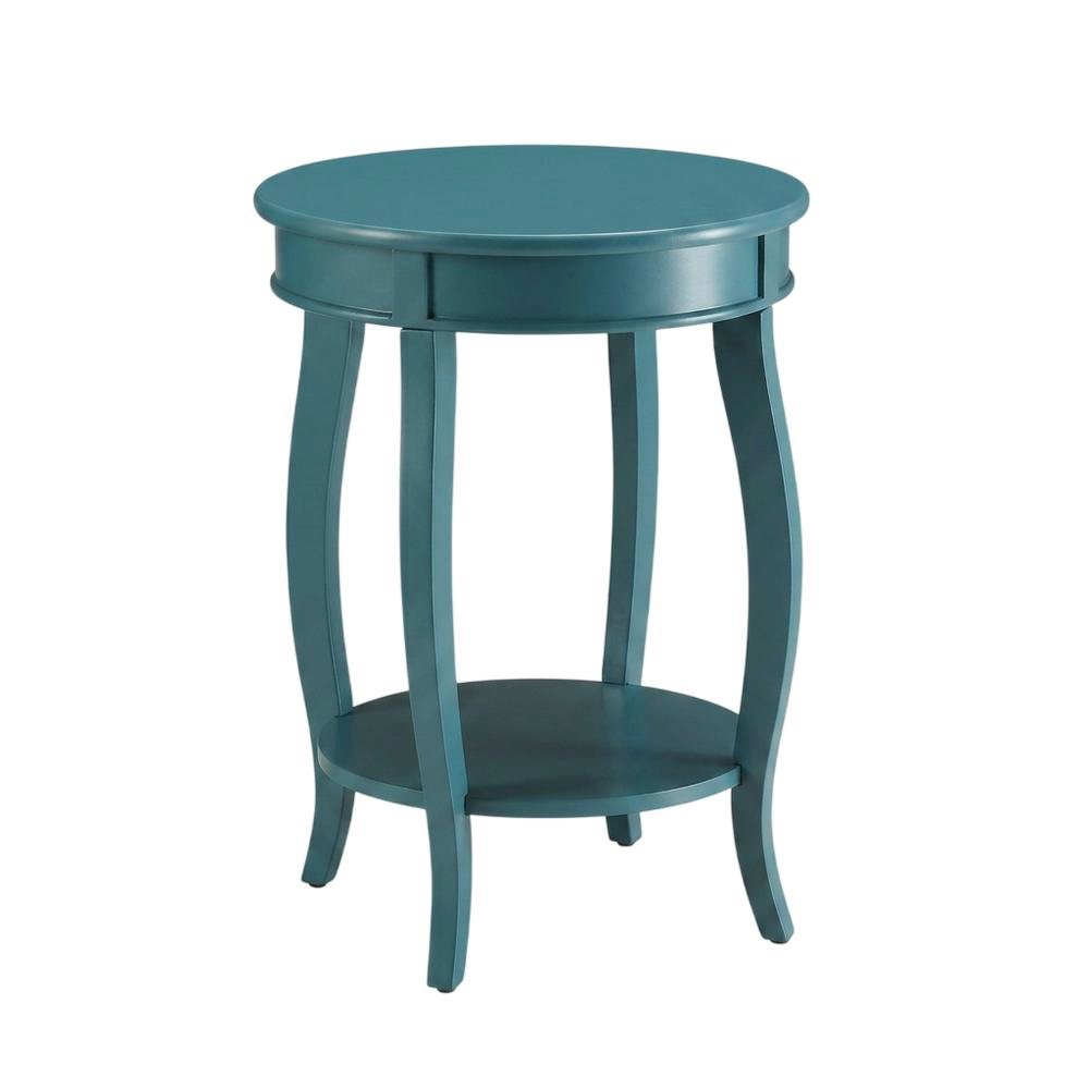 Teal, Accent Side Table, Quality Build, Durable Wood Frame