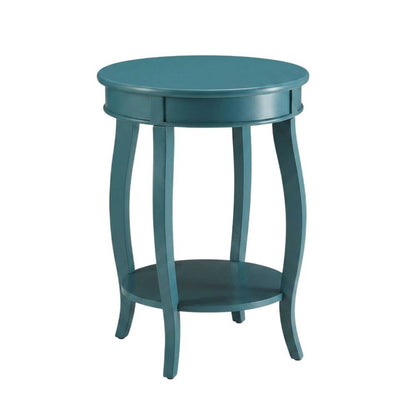 Teal, Accent Side Table, Quality Build, Durable Wood Frame