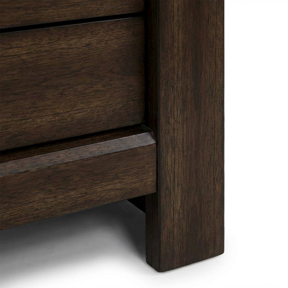 Oak Bedroom Nightstand with Country-Cottage Design and Storage Space