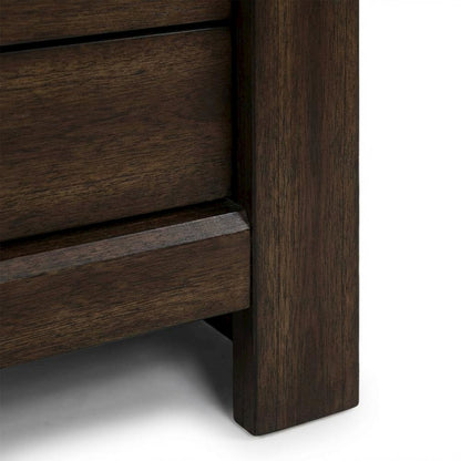 Oak Bedroom Nightstand with Country-Cottage Design and Storage Space
