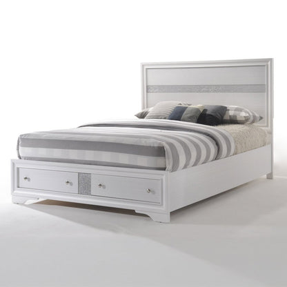 Naima Queen Bed w/Storage White