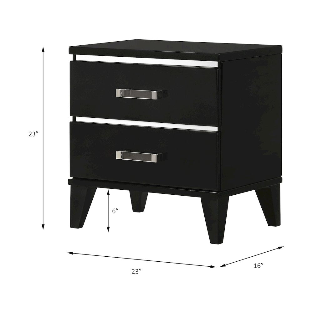 Chelsie Nightstand Black