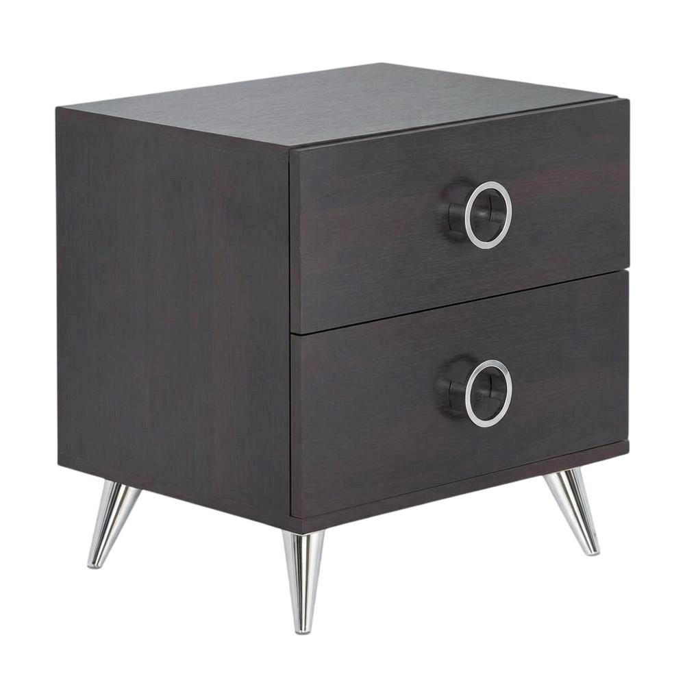 Espresso Night Table with Modern Design and Sturdy Build