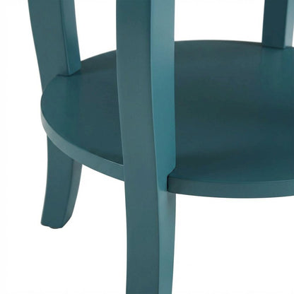 Teal, Accent Side Table, Quality Build, Durable Wood Frame