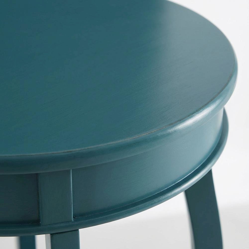 Teal, Accent Side Table, Quality Build, Durable Wood Frame