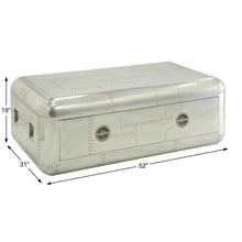 Aluminum Coffee Table with Durable Metal Frame and Spacious Surface