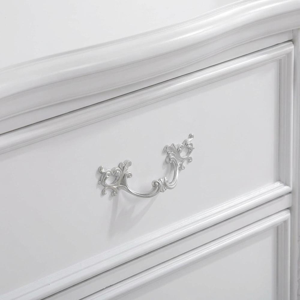 White Finish Nightstand with Modern Design and Sturdy Construction