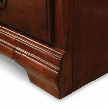 Cherry wood TV stand with sleek modern design and ample storage