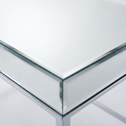 Modern Mirrored And Chrome Finish Writing Desk For Home Office