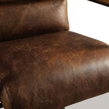 Retro Brown Top Grain Leather Executive Office Chair With Vintage Style
