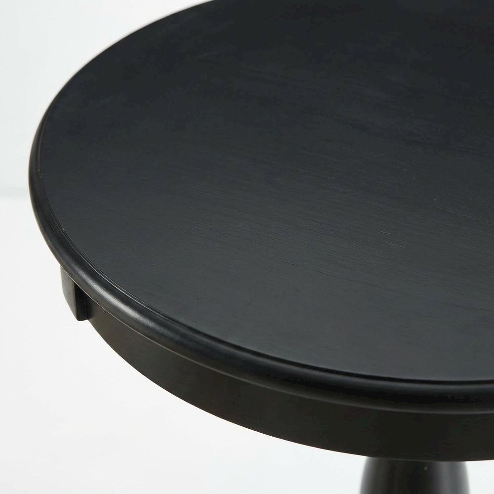 Black, Accent Side Table, Quality Build, Durable Wood Frame