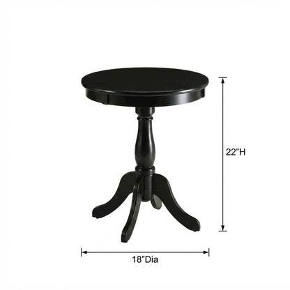 Black, Accent Side Table, Quality Build, Durable Wood Frame