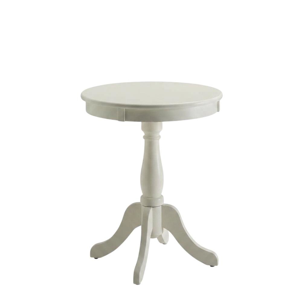 White, Accent Side Table, Quality Build, Durable Wood Frame