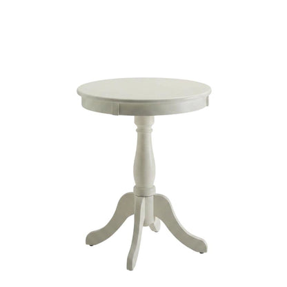 White, Accent Side Table, Quality Build, Durable Wood Frame