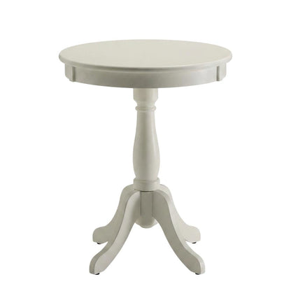 White, Accent Side Table, Quality Build, Durable Wood Frame