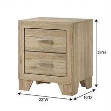 Wood Bedroom Nightstand with Transitional Style and Spacious Surface