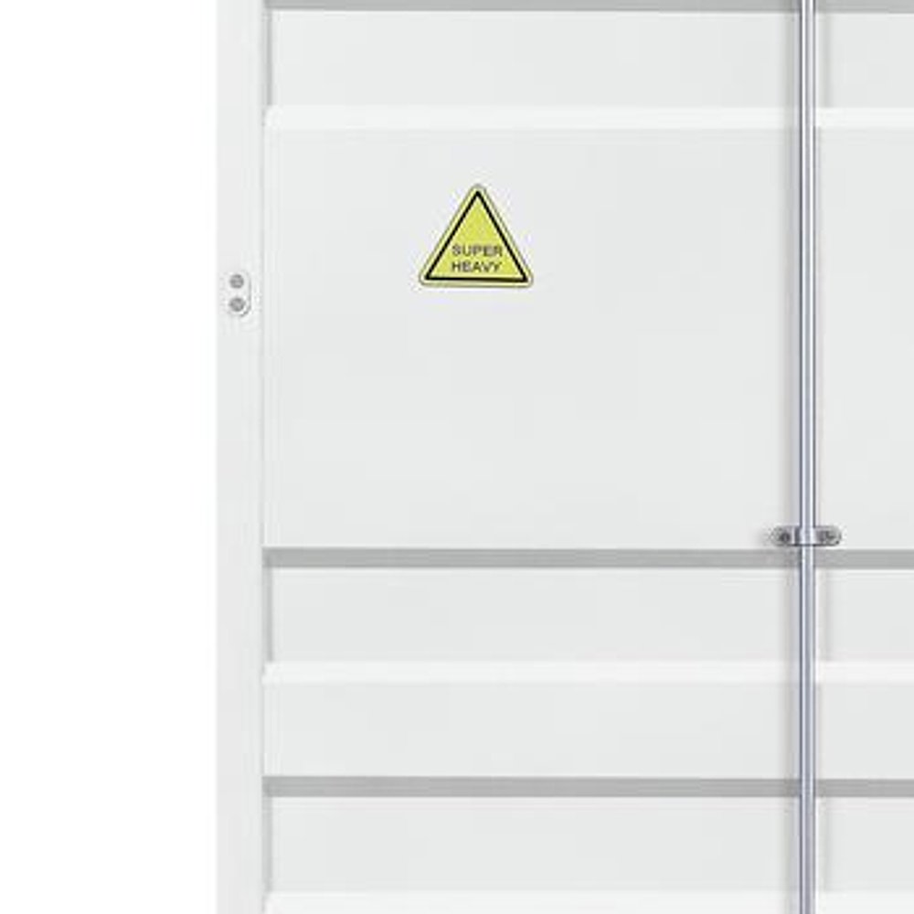Metal Full over Full Bunk Bed with Guard Rails, Industrial Style, White