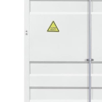 Metal Full over Full Bunk Bed with Guard Rails, Industrial Style, White
