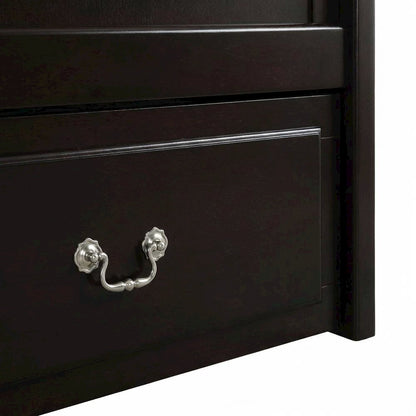 Wood Composite Trundle Bed Twin with Solid-Upholstered Frame, Black