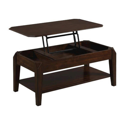 Coffee Table Walnut Wood Veneer Lift Top Storage Engineered Wood
