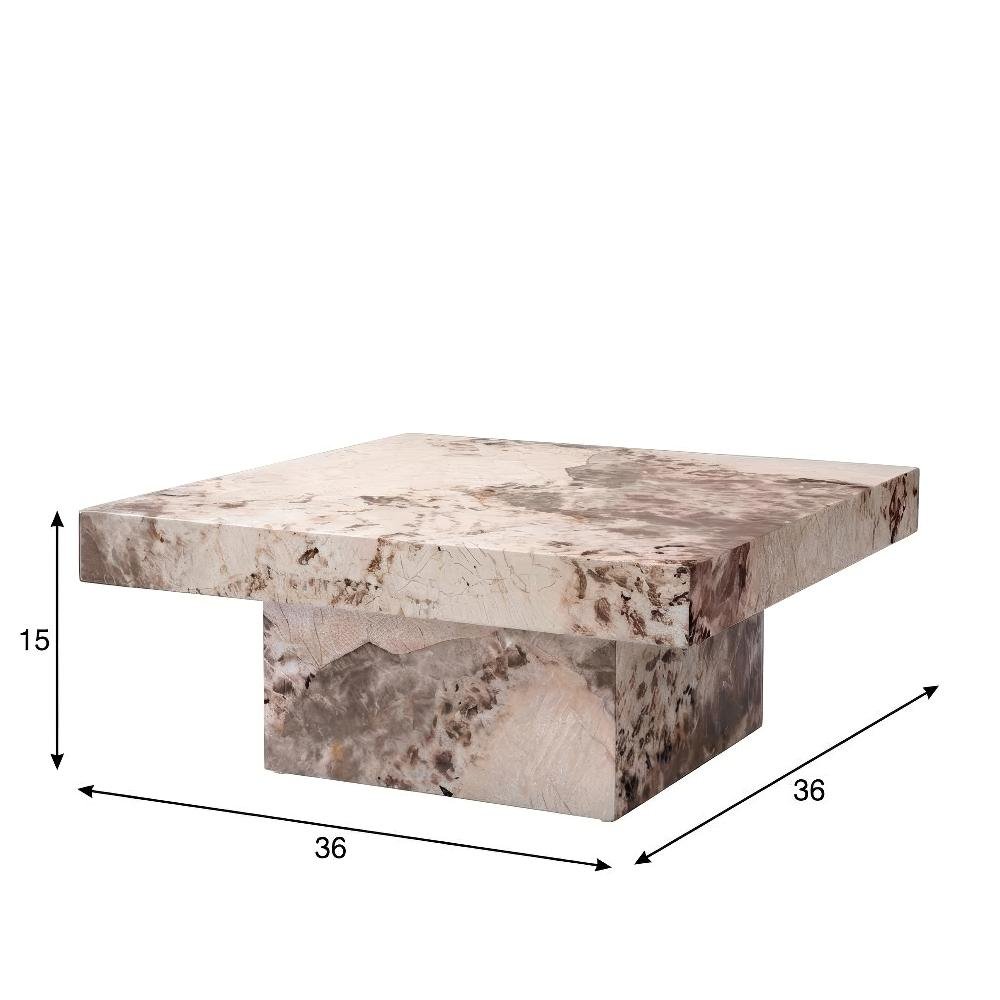 Engineered Stone Finish Coffee Table Single Piece Durable Surface, Modern Design