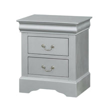 Nightstand with Nickel Hardware and Traditional Design